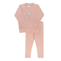 Aurora Pink Lounge Set Cotton French Terry Hot Air Balloon Collection