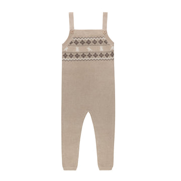 Looms Fair Isle Overalls - Taupe