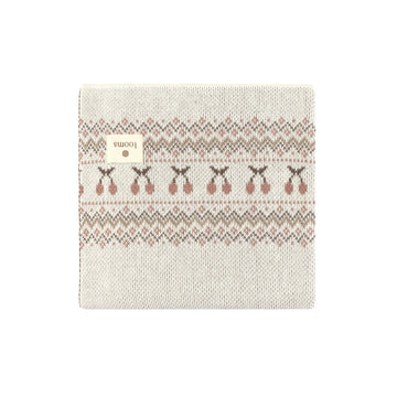 Looms Fair Isle Blanket - Ivory Mauve