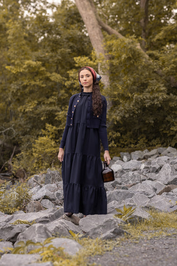 Poet Hazel Navy Maxi Dress (32 Navy)