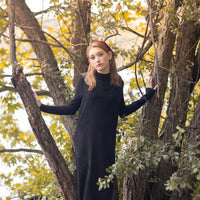 Poet Sue Suede V Neck Maxi Dress (9A Suede)