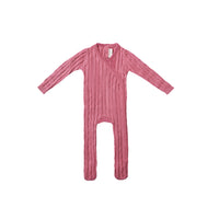 Zeebra Kids Dusty Pink Cable Knit Wrap Footie