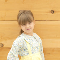 Nounelle Floral Yellow Blouse- 3/4 Sleeves