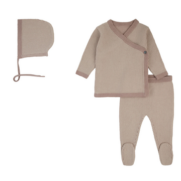 Rompp Beige/Lavender Two Tone 2 Piece Knit