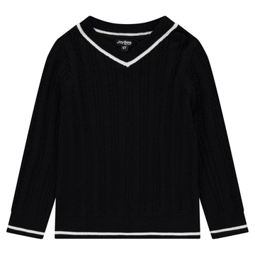 Jaybee Black Cable Knit Sweater