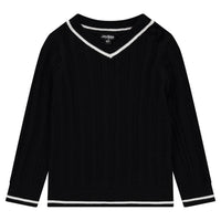 Jaybee Black Cable Knit Sweater