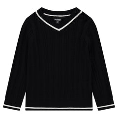 Jaybee Black Cable Knit Sweater