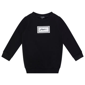 Jaybee Child Black Sherpa Patch Sweatshirt