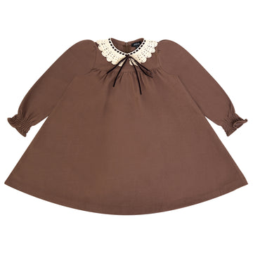 Jaybee Child Toffee Crochet Collar Dress