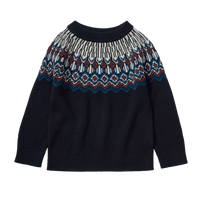 Fub Dark Navy Fair Isle Sweater (3124 Aw)