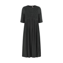 Pashmini Black Sophia Smocked Maxi