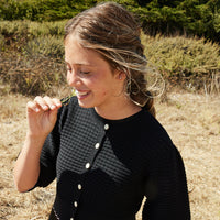 Pashmini Black Abigail Scalloped Cardigan Maxi