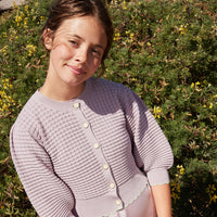 Pashmini Lavender Abigail Scalloped Cardigan Maxi