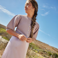 Pashmini Lavender Abigail Scalloped Cardigan Maxi