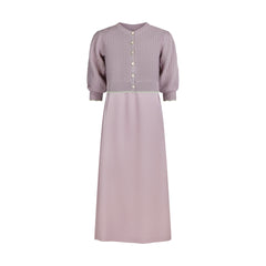 Pashmini Lavender Abigail Scalloped Cardigan Maxi