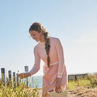 Pashmini Coral Grace Ribbed Knit Overlay Set
