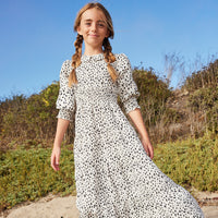 Pashmini Spotted Riley Smocked Waist Maxi