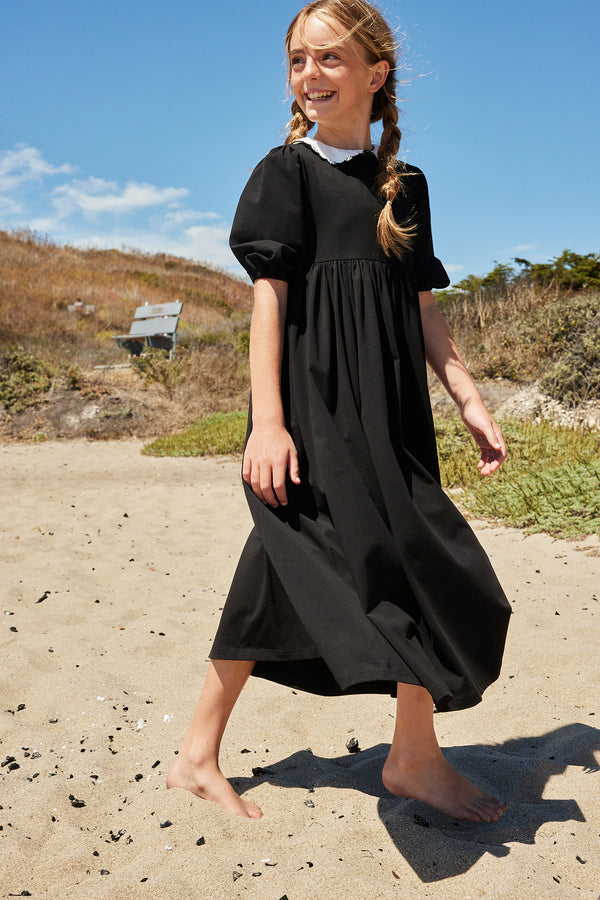 Pashmini Short Sleeve Madison Contrast Collar Maxi