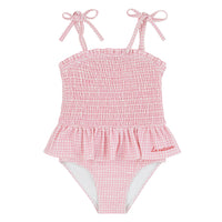 Noggi Pink Gingham Bathing Suit