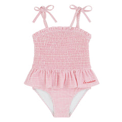 Noggi Pink Gingham Bathing Suit