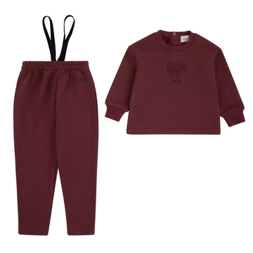 Bondoux Sherpa Embroidery Wine 2 Pcs Set (261TP)