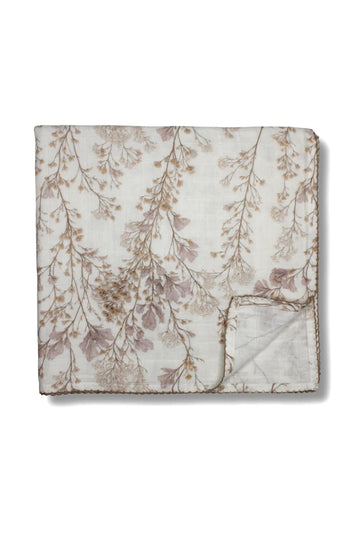 Little Threads The Label Delicate Neutral Branches Muslin Blanket