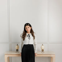 Velvette Label Teen Black Pleated Jumper