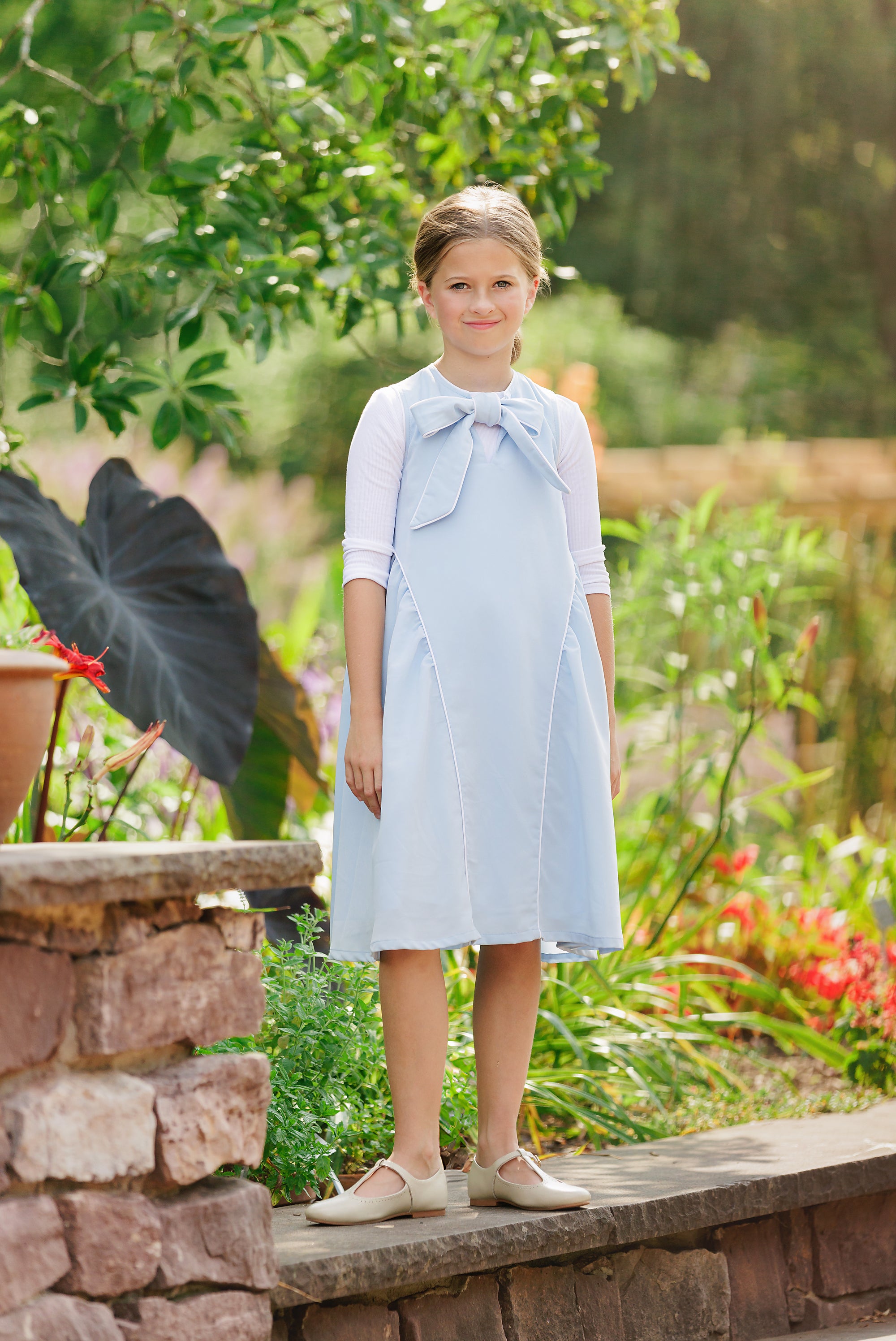 Velvette Blue Bow Dress Velvette Blue Bow Dress