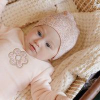 Aurora Pink Liberty Floral Velour Footie