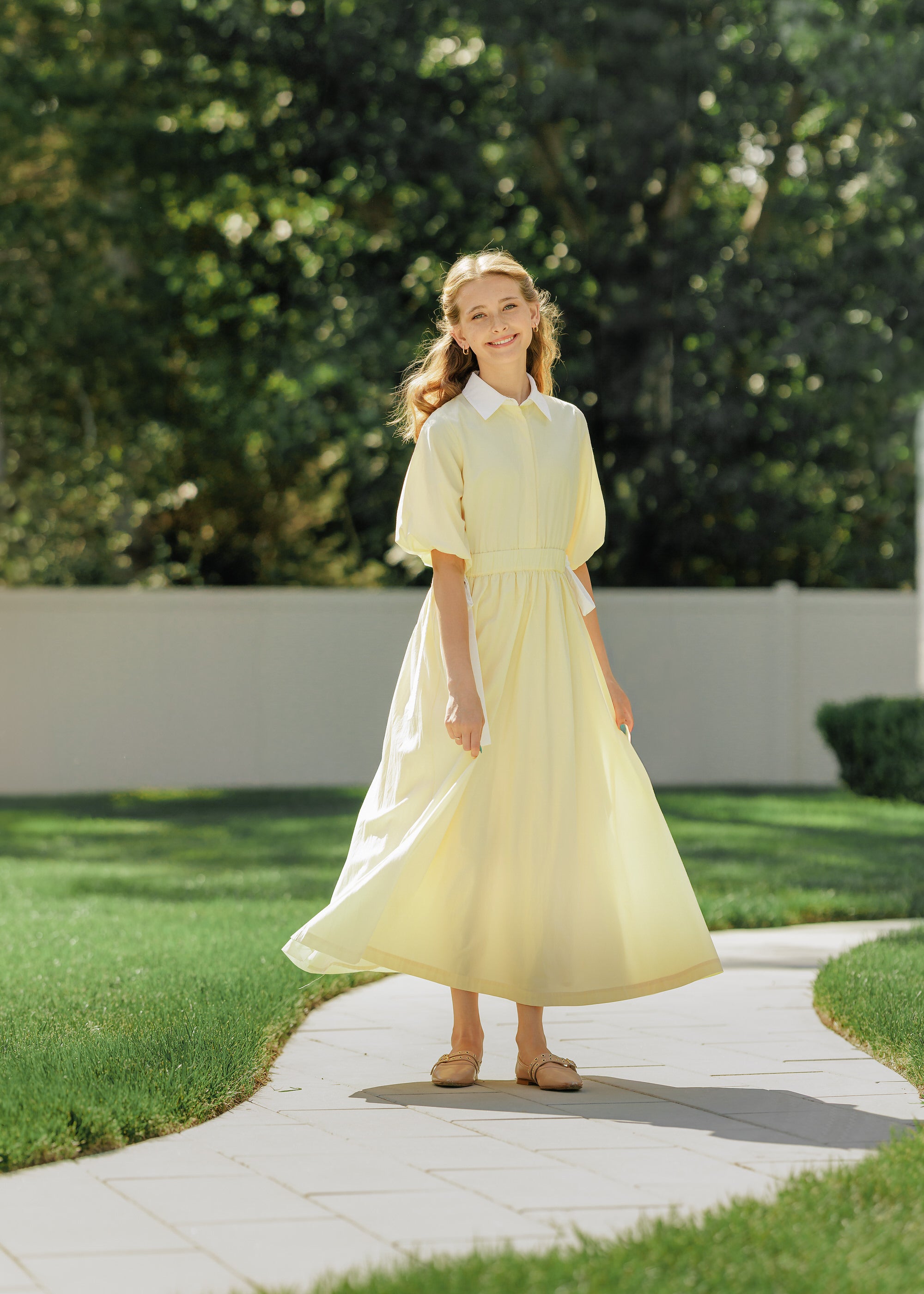 Daintti by Velvette Label Yellow Side Tie Midi