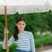 Daintti by Velvette Label Denim Belted Maxi Skirt