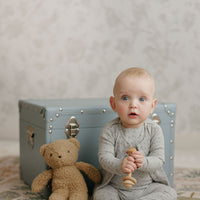 Aurora Floral Rib Collection Blue Cardigan- cardigan only