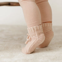 Peluche Rose Knit Booties