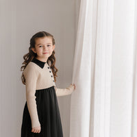 Velvette Label Tan Collar Sweater