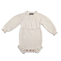 Orange Dimanche Girl Knit Romper