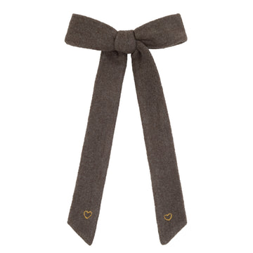 Le Enfant Little Heart Bows - Brown (FINAL SALE)