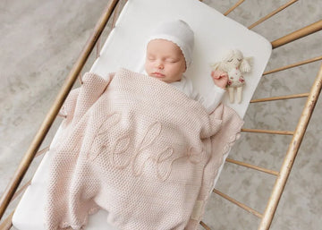 Peluche Rose Malange Scalloped Blanket/Ribbon