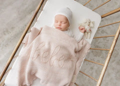 Peluche Rose Malange Scalloped Blanket/Ribbon
