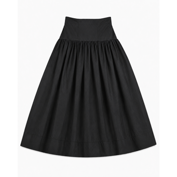 Lil Tempest Teens Structured Taffeta Maxi Skirt - Black