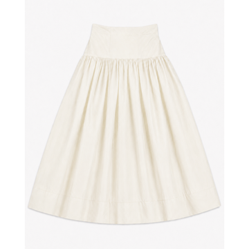 Lil Tempest Teens Structured Taffeta Maxi Skirt - Cream