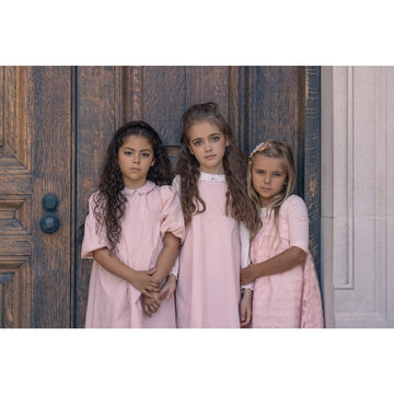 Lil Tempest Organza Grid Jumper - Antique Pink