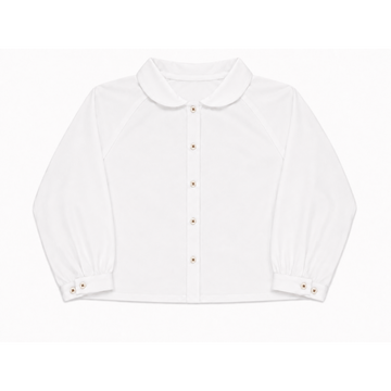 Lil Tempest Boys Peter Pan Brushed Cotton Shirt - Beige