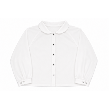 Lil Tempest Boys Peter Pan Brushed Cotton Shirt - Navy