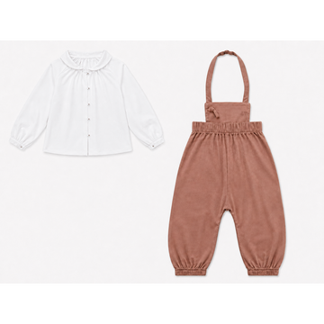 Lil Tempest Baby Girls Halter Romper With Shirt - Beige