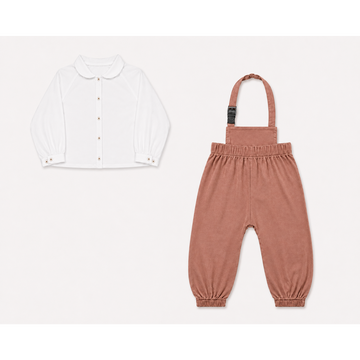 Lil Tempest Baby Boys Halter Romper with Shirt - Beige
