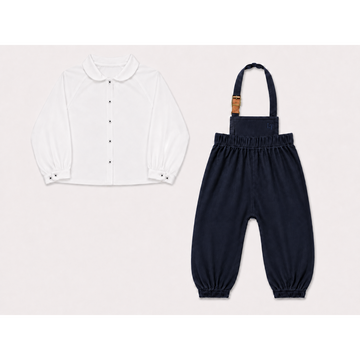 Lil Tempest Baby Boys Halter Romper with Shirt - Navy
