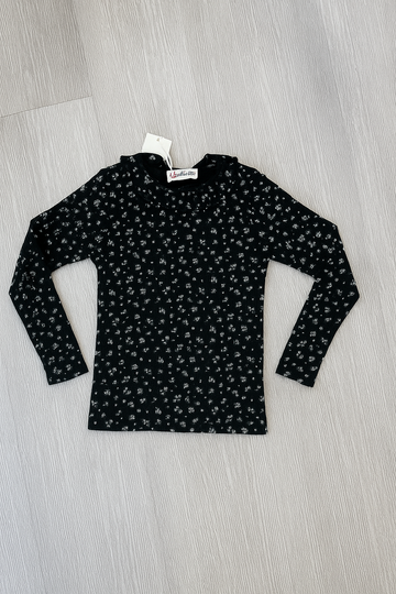 Phil and Phoebe Black Alina Printed Thick Tee