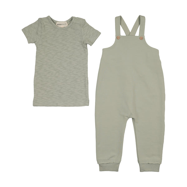 Mema Knits Romper + Onesie Set - Mint