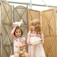 Nounelle Smocked Pink Romper