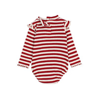 Buho Burgundy BB Fancy Stripes Bodysuit